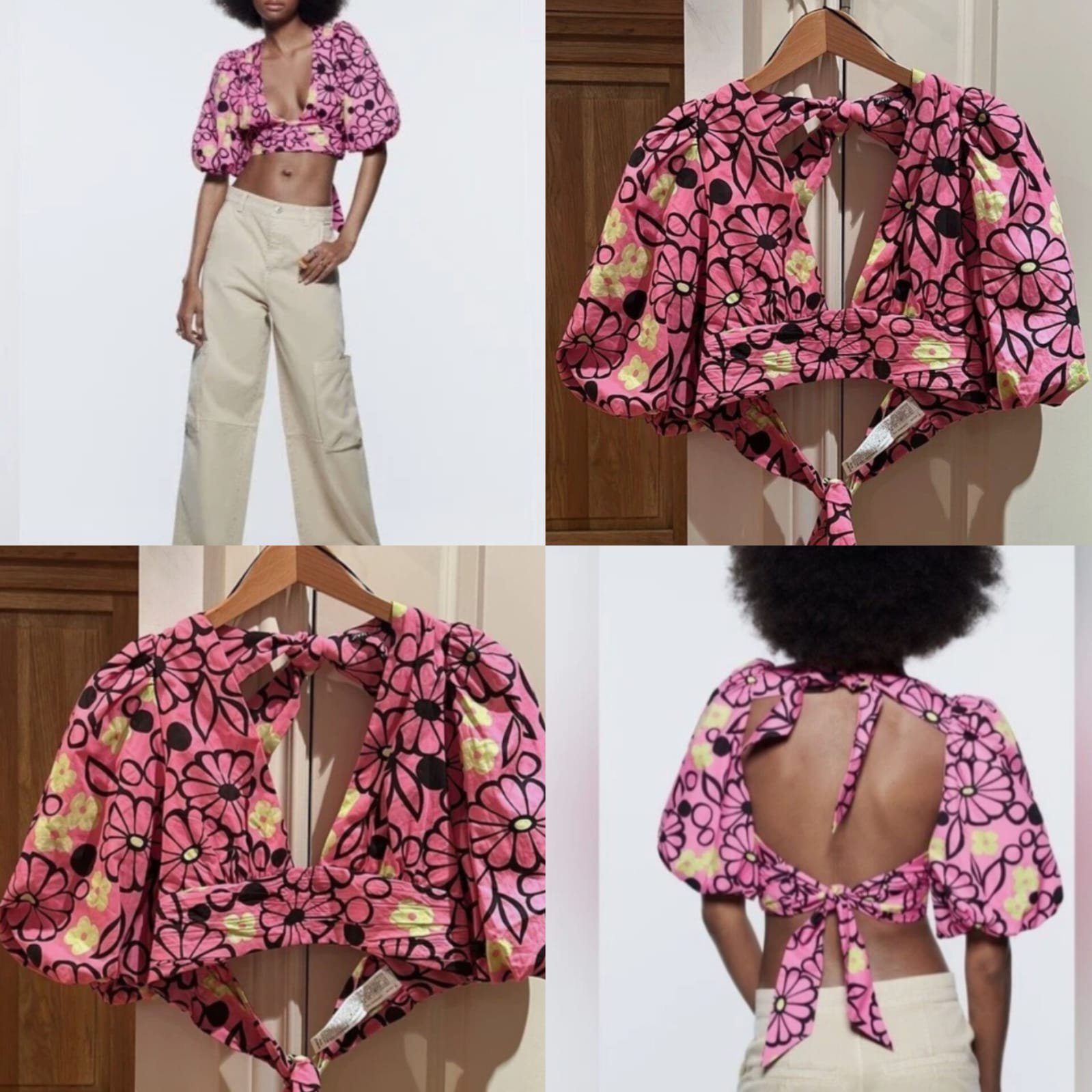 Blouse manches bouffantes ZARA 