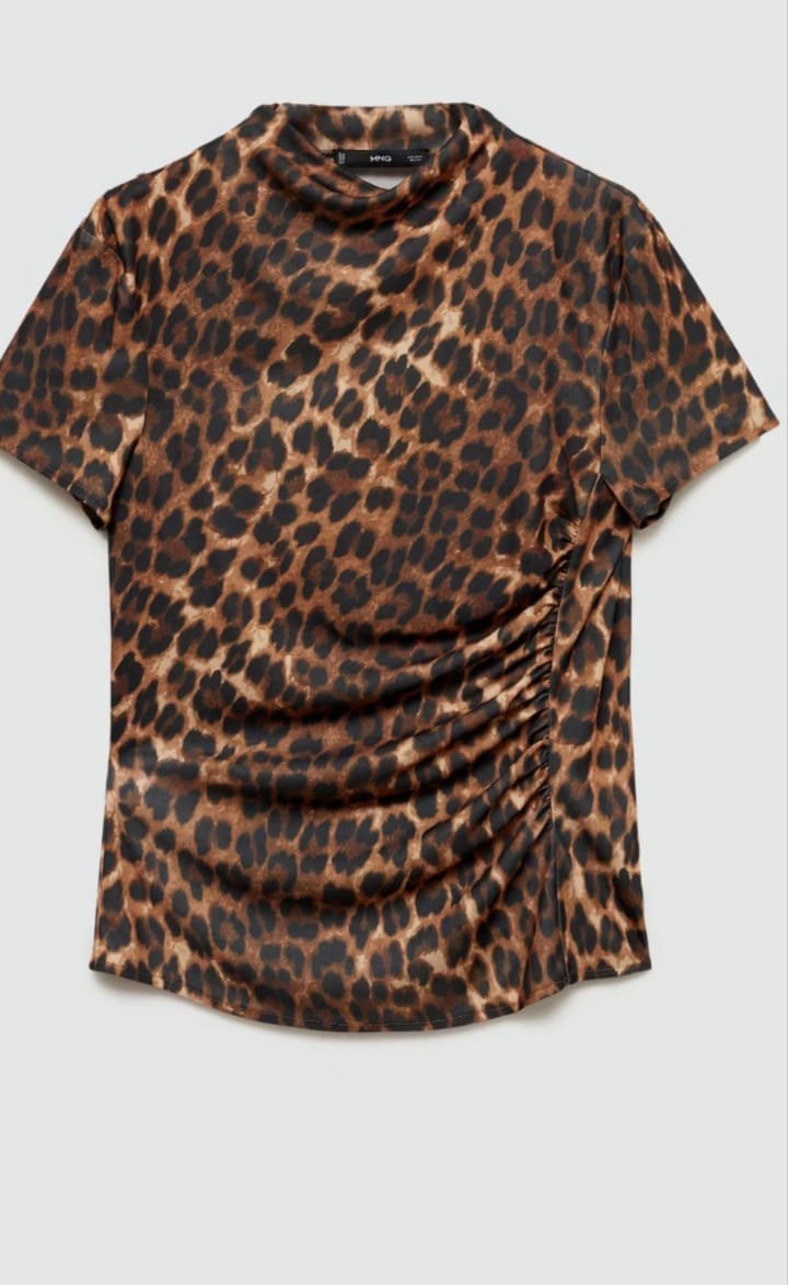 T-shirt Mango léopard taille s nouvelle co porté seulement une fois 