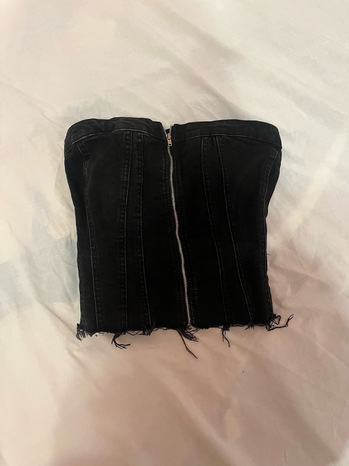 Top corset en jean ZARA porté une seule fois