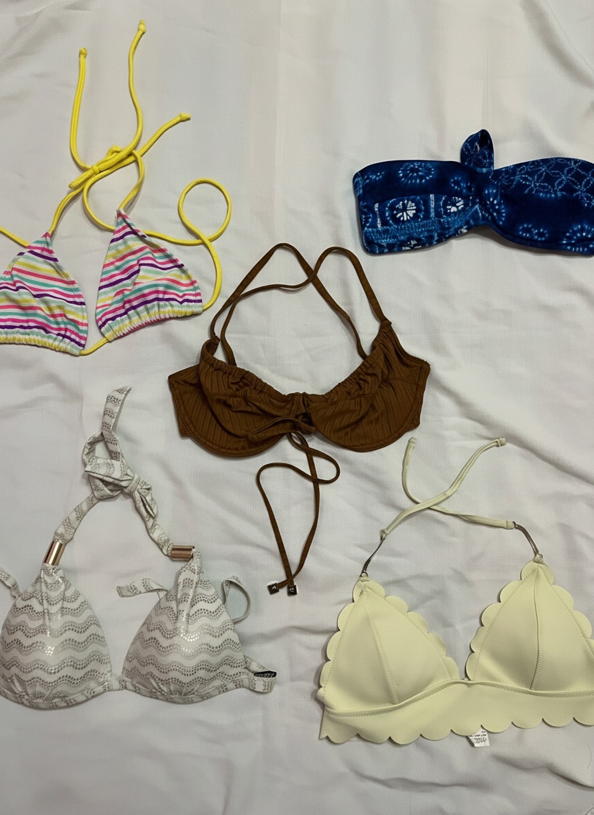 Des haut de bikini lwehed b 10dt (eli bch taadi tkhalili fi commentaire enehou eli theb alih)