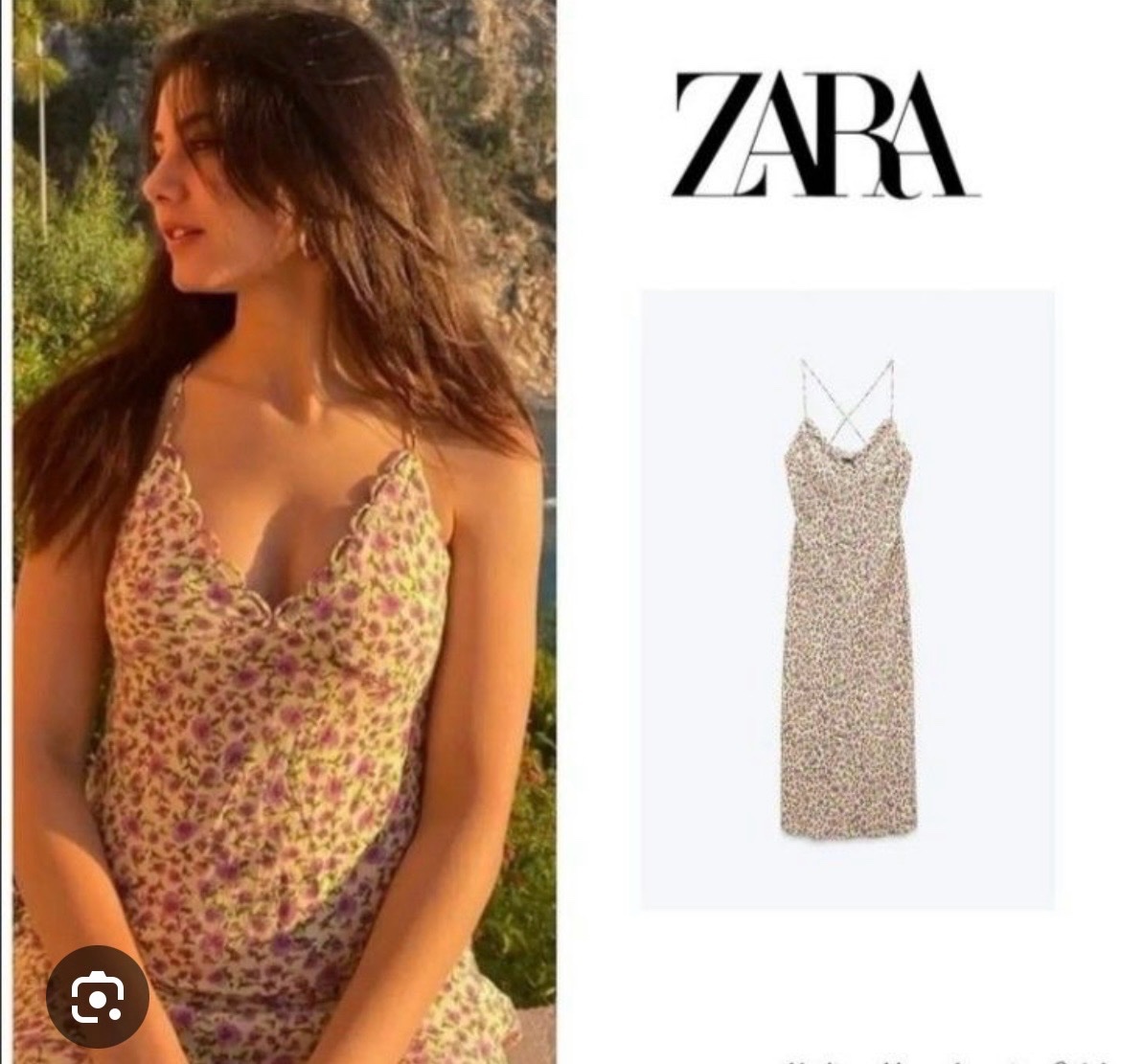 Robe zara fleuri jaune pastel 