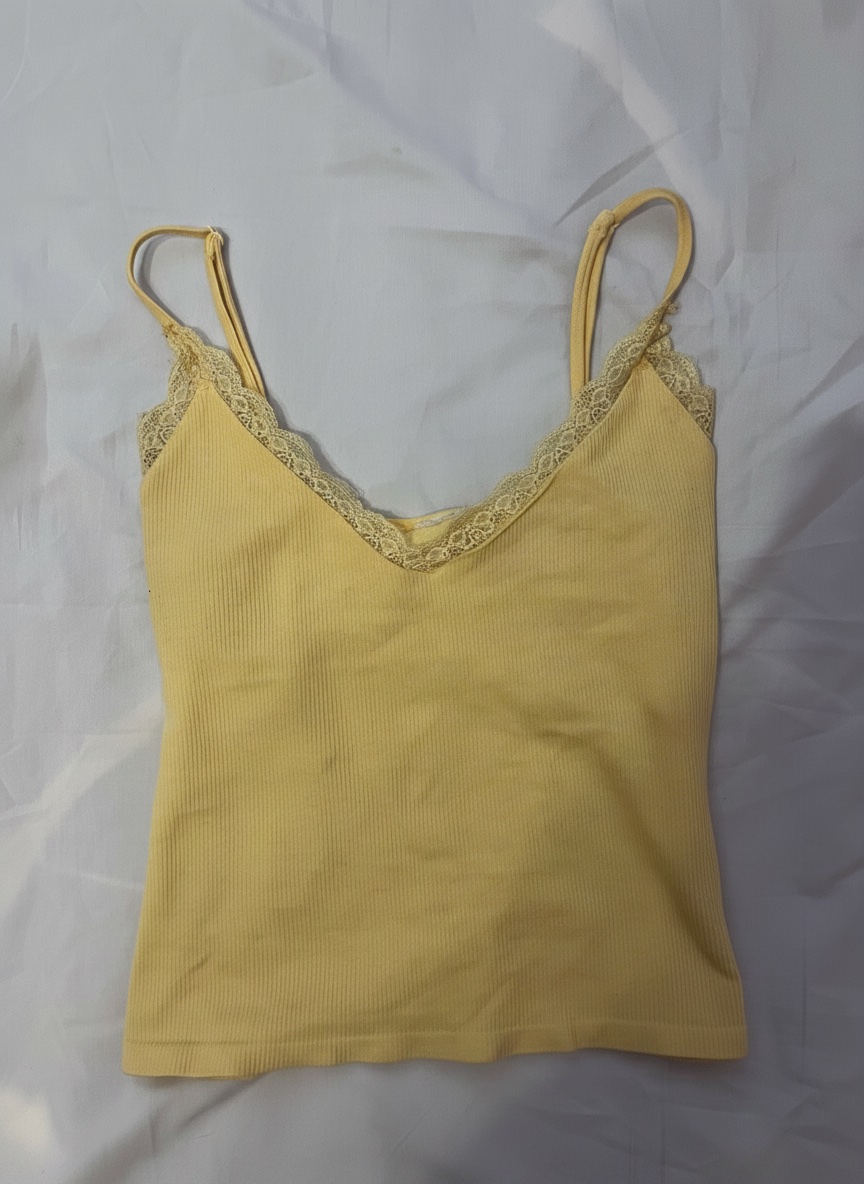 Top jaune pastel taille M