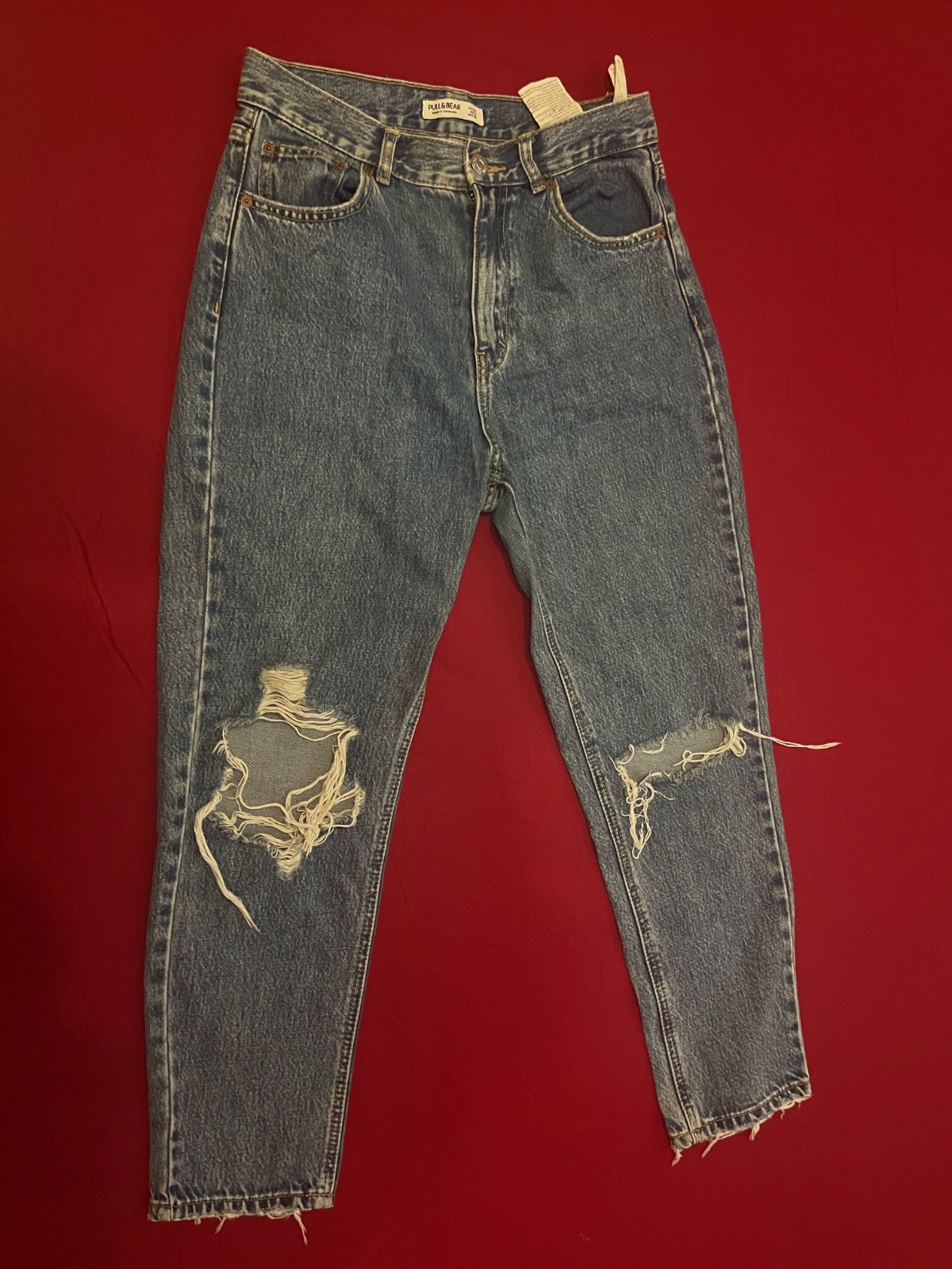 Jean boyfriend déchiré pull and bear