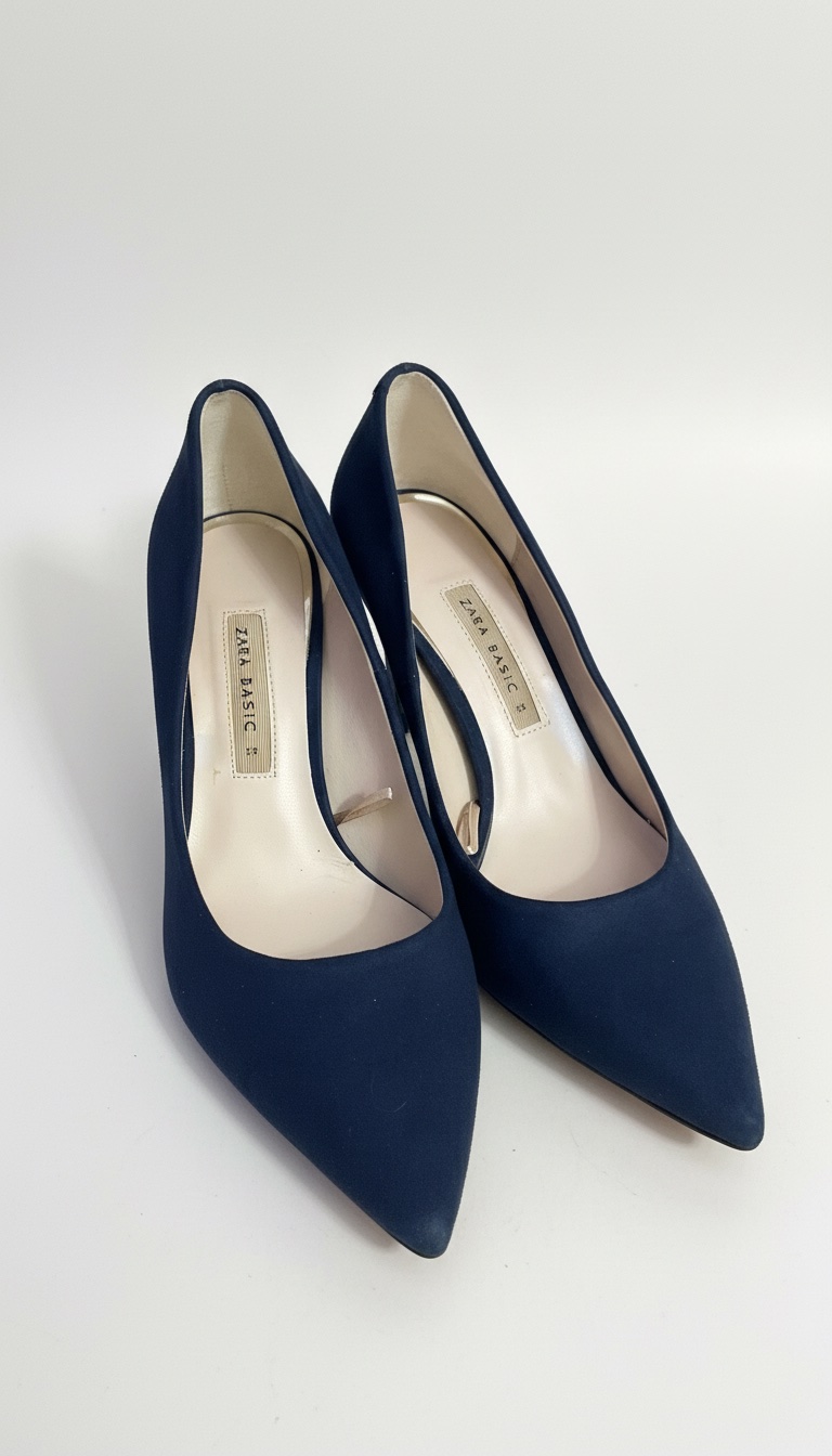 Zara basic gold mirror spool heel ( taille 38)