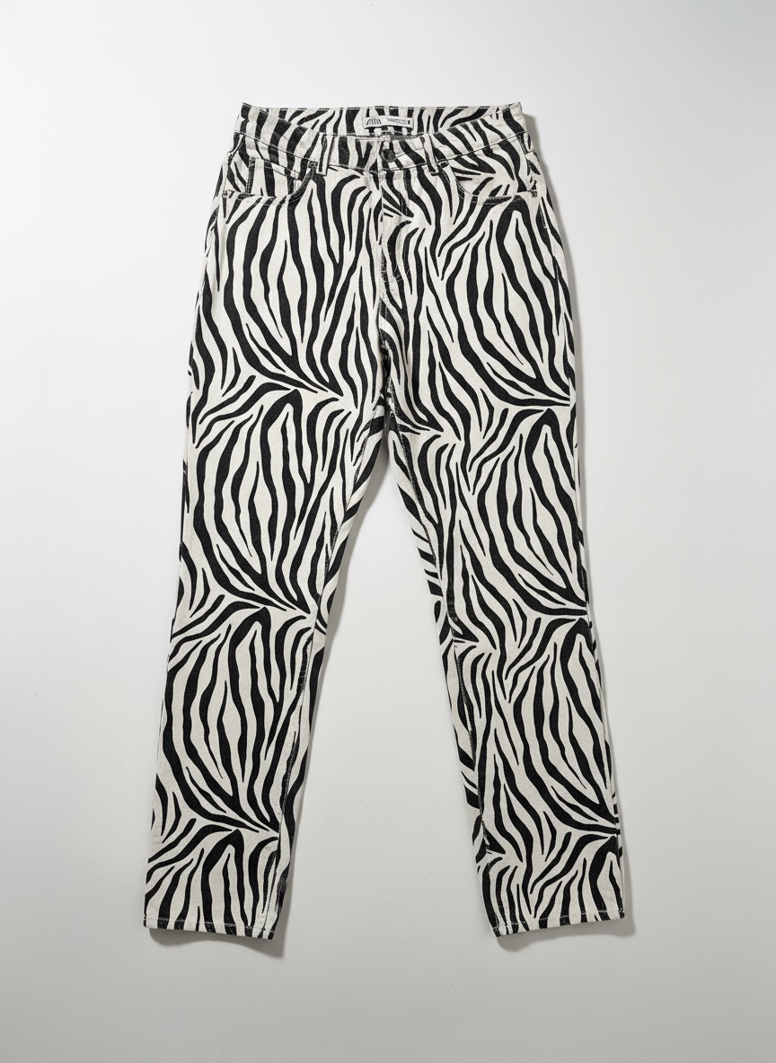 Jean taille haute / coupe droite