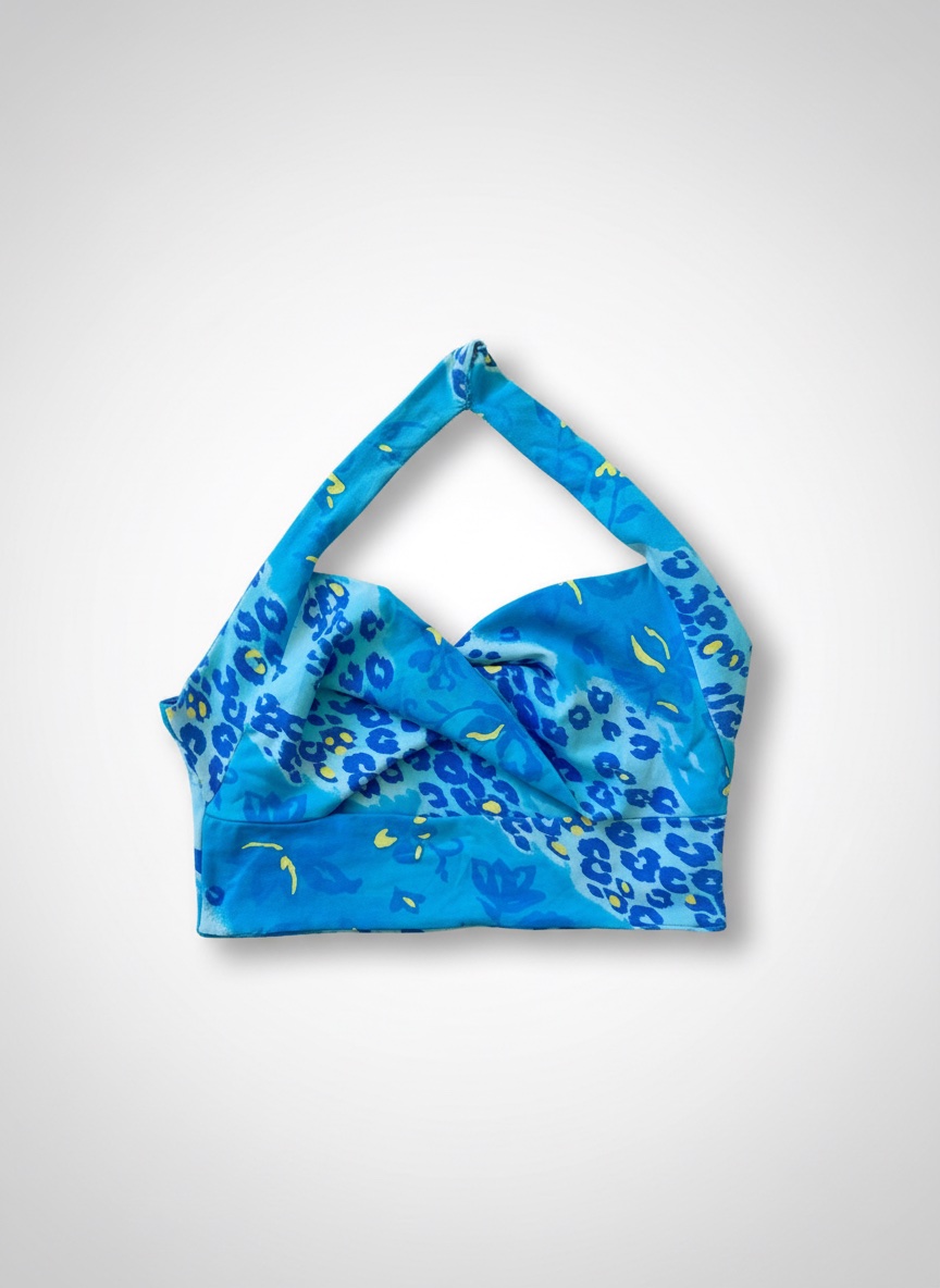 Crop top bleu 