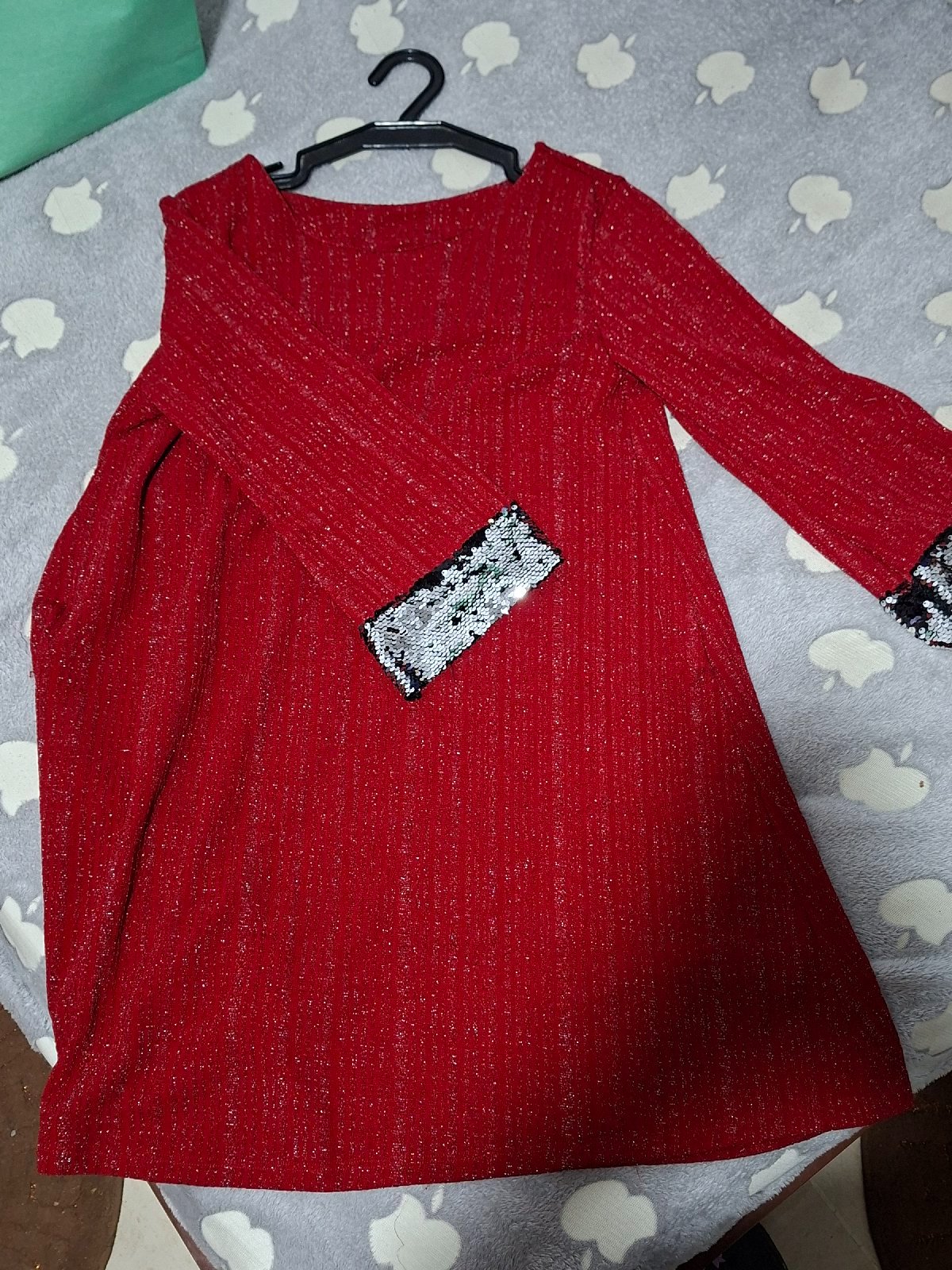 Robe rouge bling bling mini 