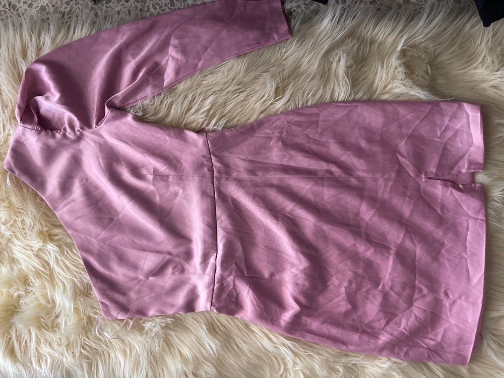 Robe satin rose bebe berchka xs /s 