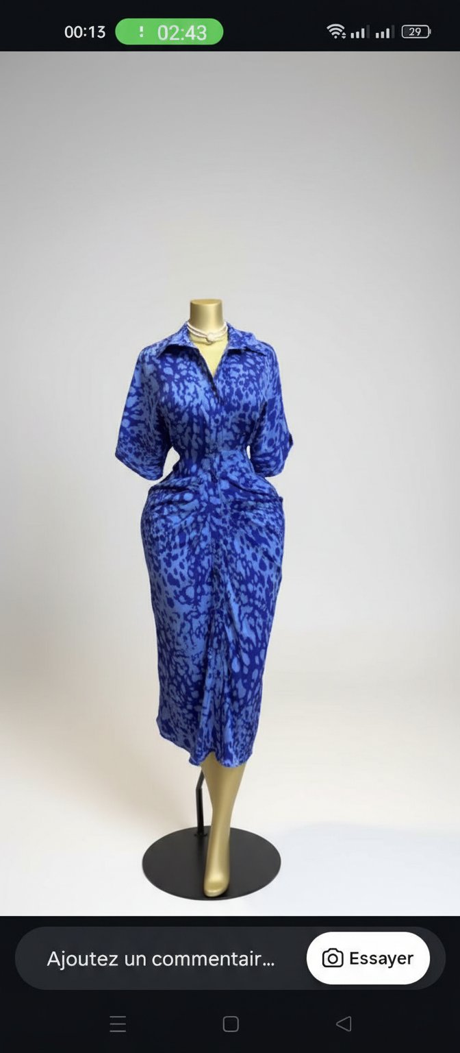 Robe chemise blue 