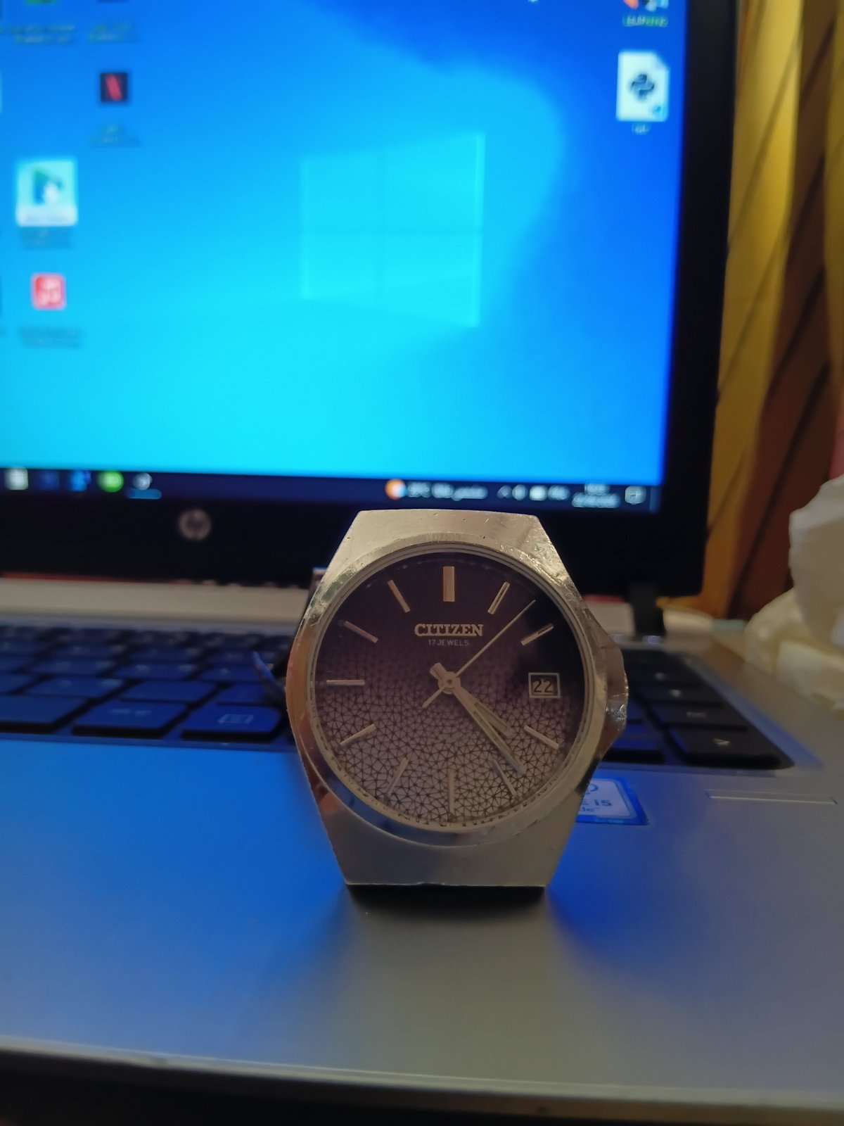 Montre Citizen Vintage "Années 80" Originale (Rare 17 Jewels) - Cadran Violet Honeycomb