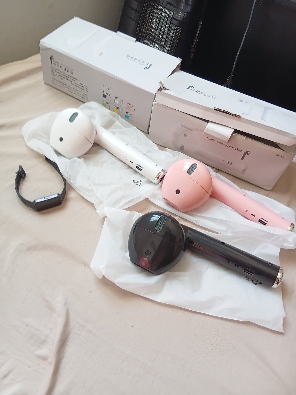 🔊 Enceinte Bluetooth Géante (Style AirPods - Modèle MK-101) 🎧✨