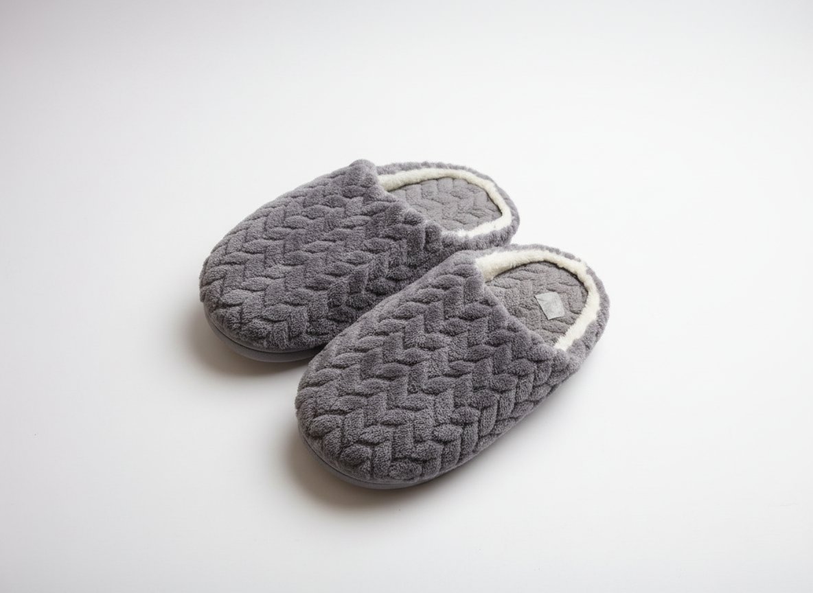 Pantoufles gris 