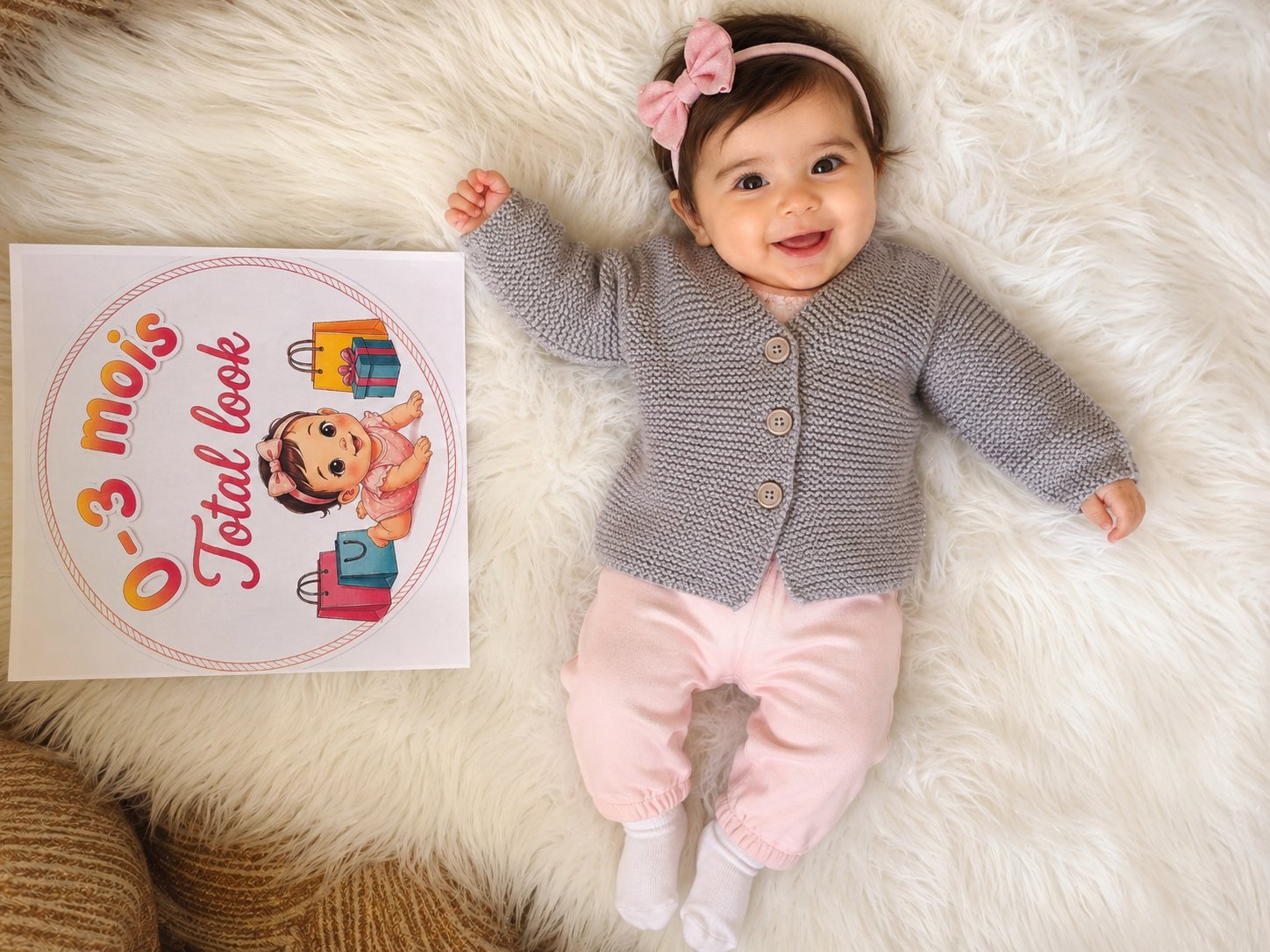 Jilet bébé fille en laine