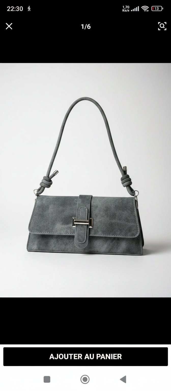 Sac gris élégante 