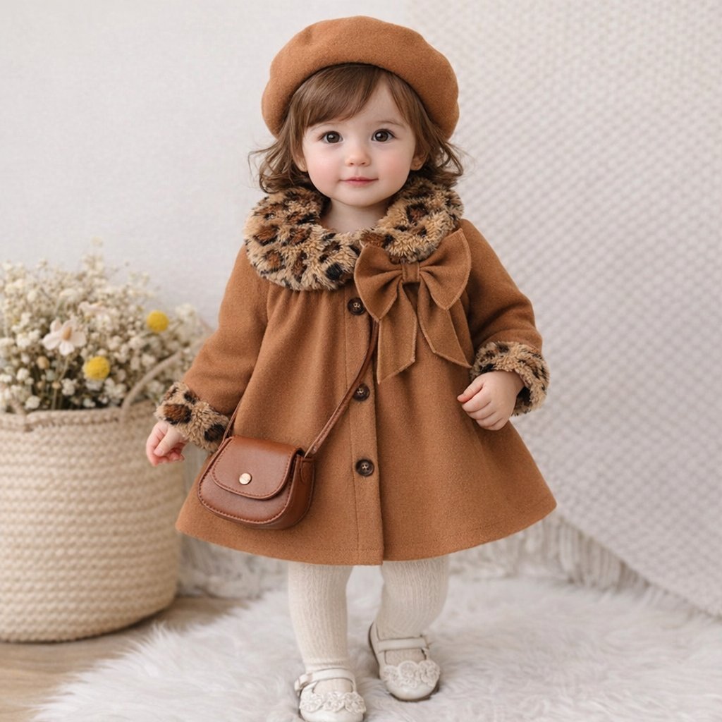 Manteau bébé fille avec chapeau 