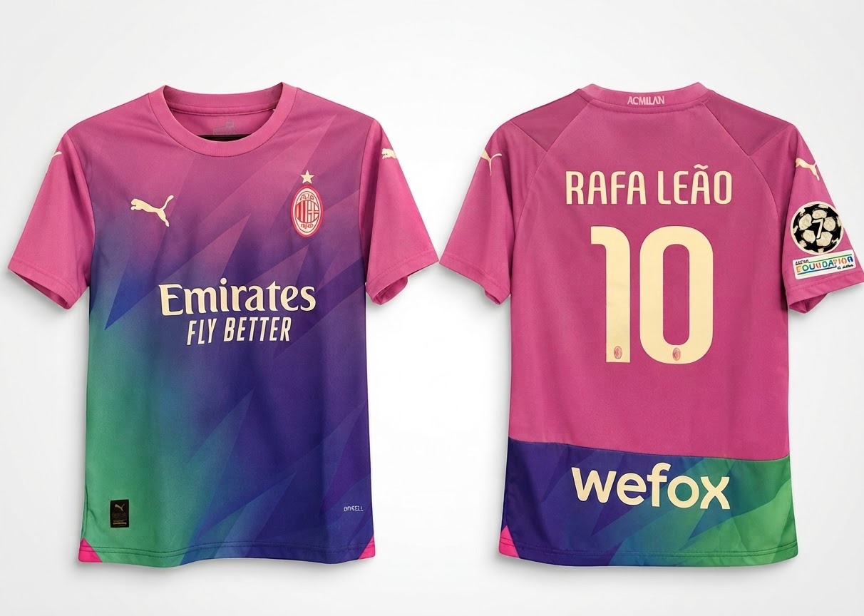 Maillot ac milan rose 