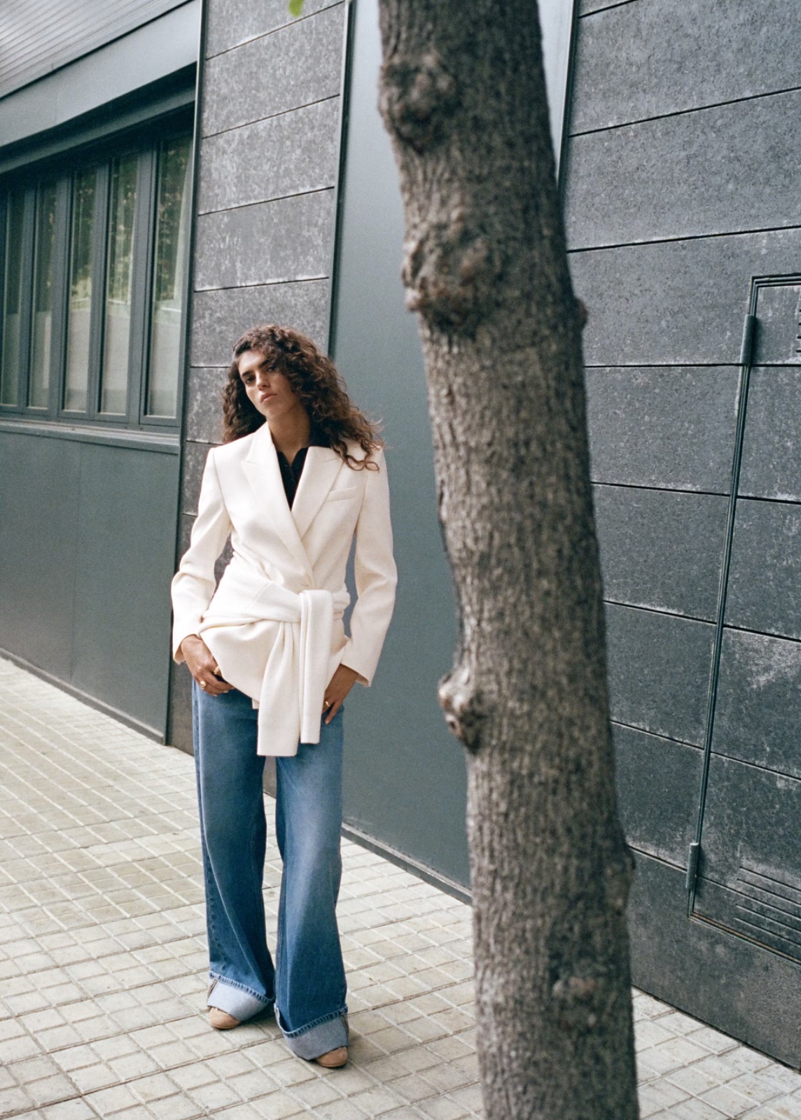 JEAN LARGE À REVERS