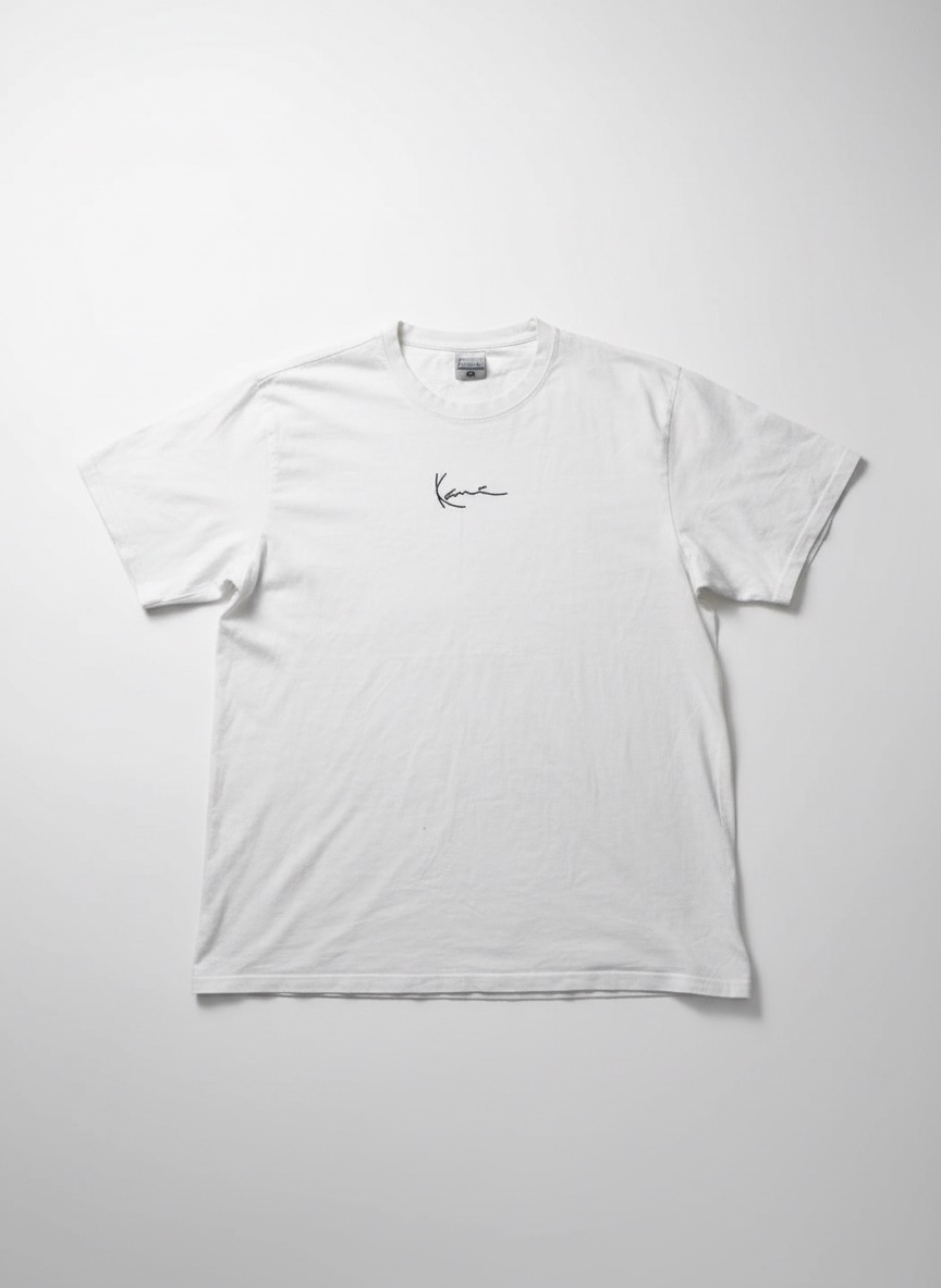 Karl Kani Signature Logo T-Shirt White  Size XL