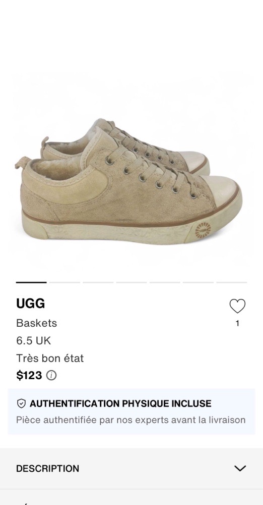 Baskets en dain Ugg