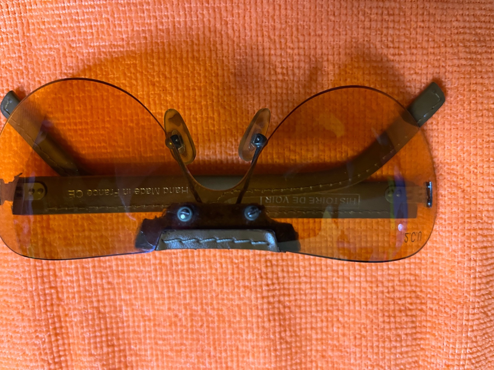Lunettes masque verre et orange