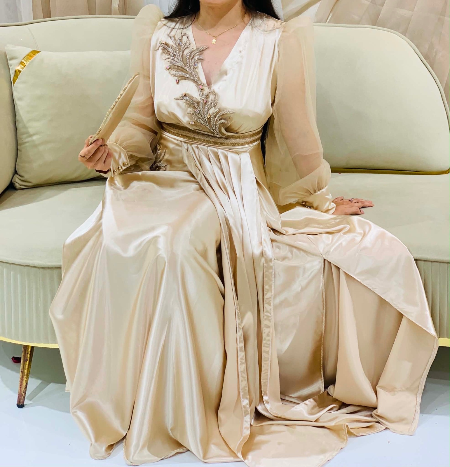 Robe soirée brodée 