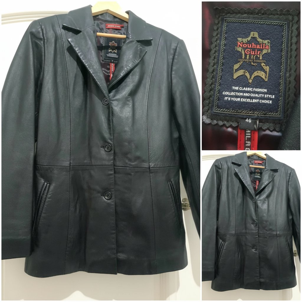 Veste vrai cuir importé de Maroc  