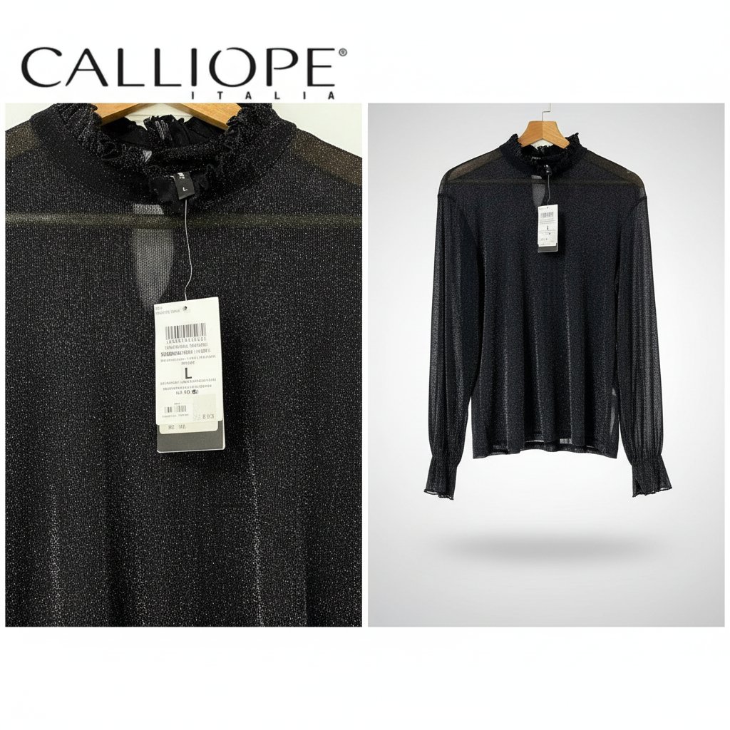 Élégante chemise noire à manches longues 💥