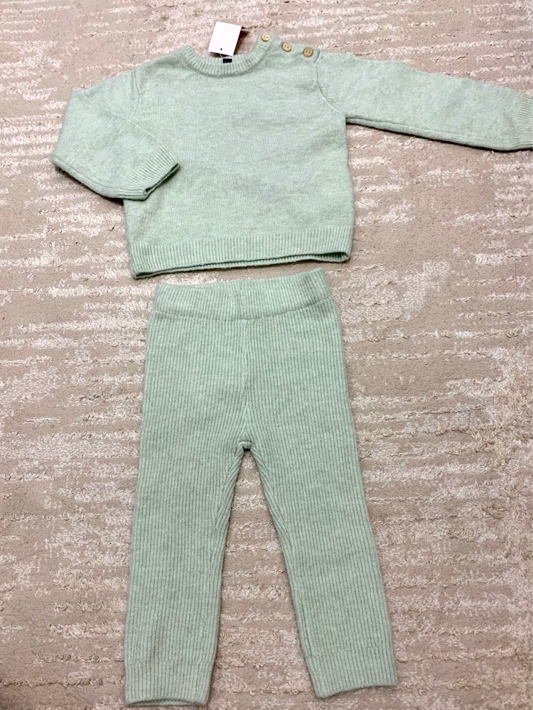 Ensemble fillette vert d'eau