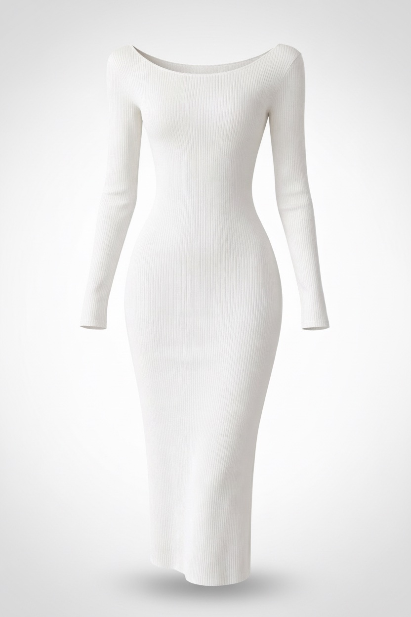 Robe midi blanche 