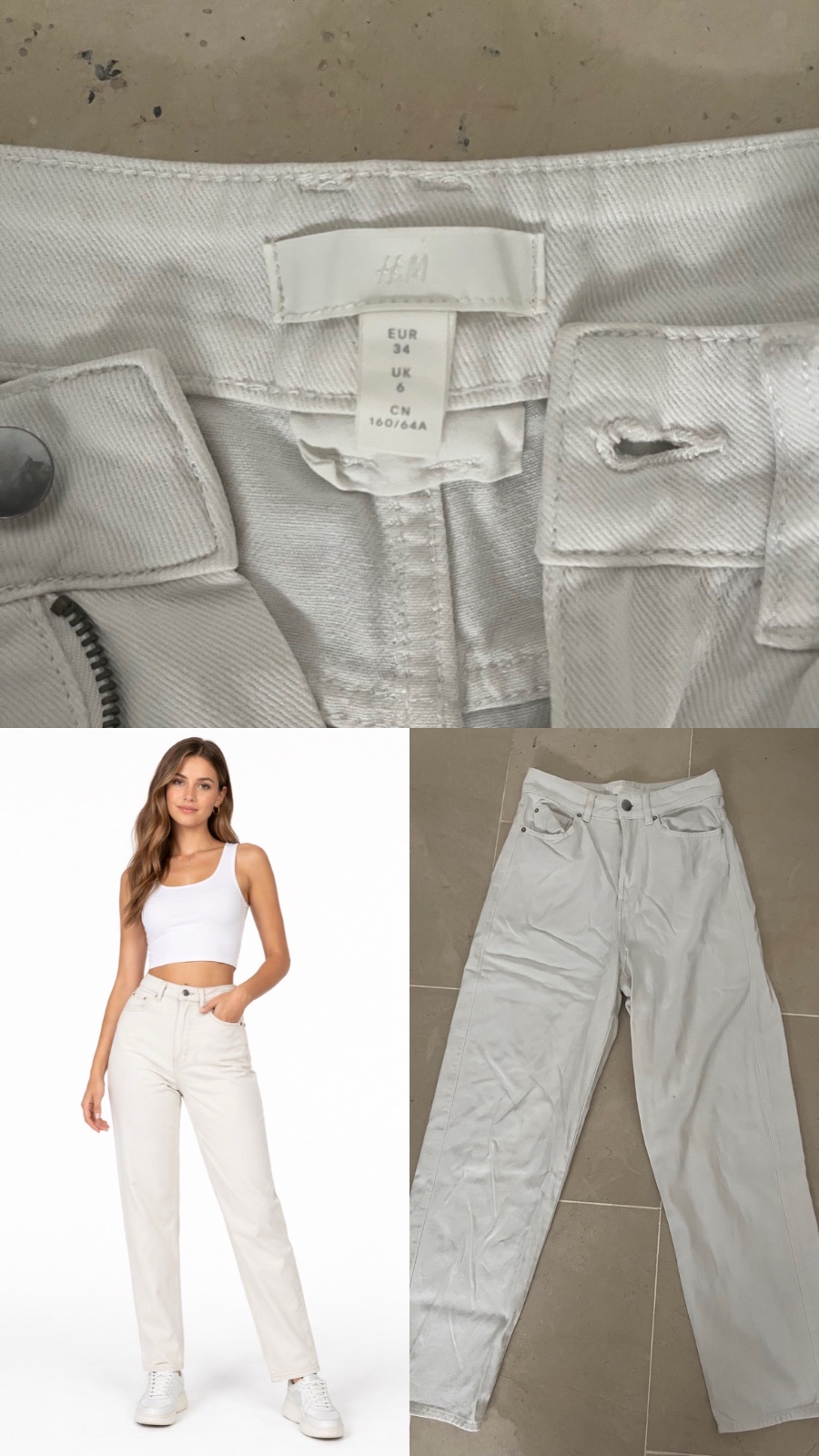 Pantalon blanc hm 