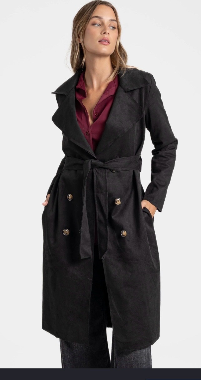 Trensh coat daim noir