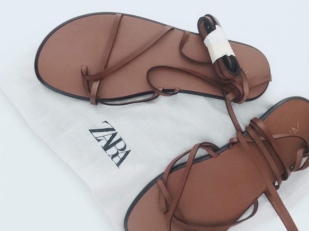 Sandales Zara marron/camel