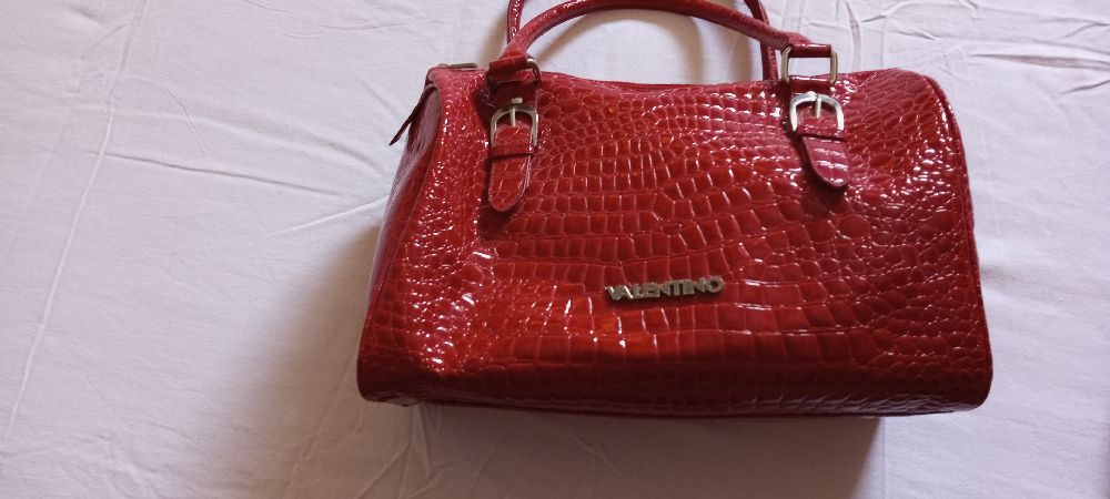 Sac a main rouge crocodine 