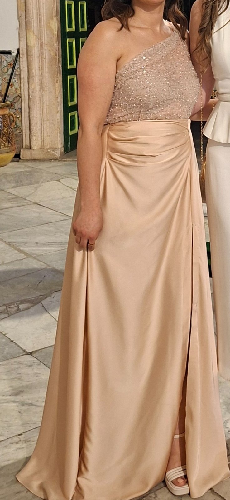 Robe deux pièces (fouta et blouza) couleur rosé