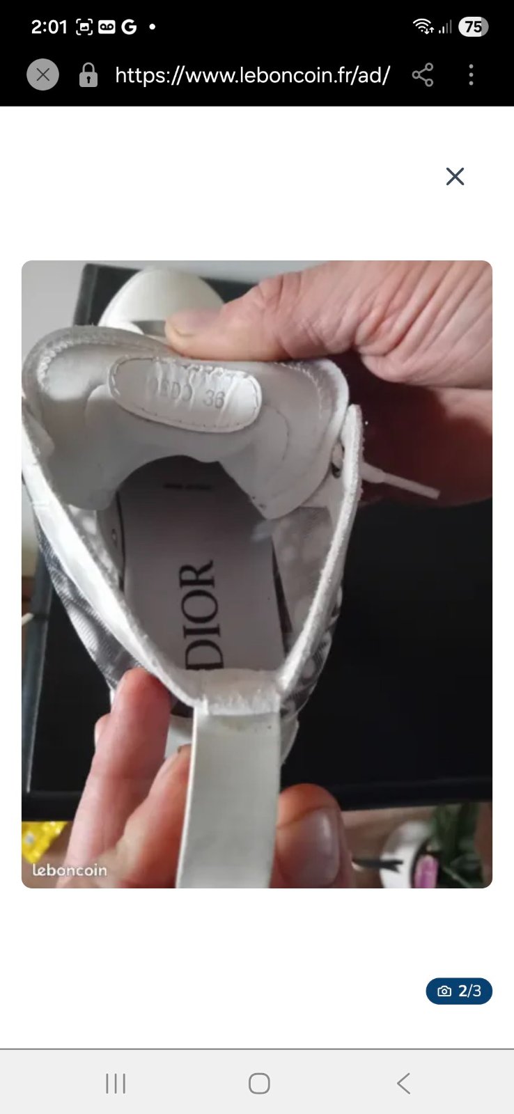 Basket Dior Authentic importé