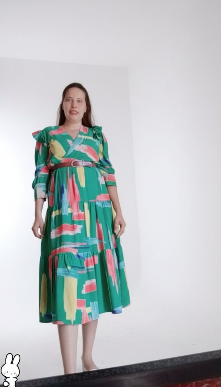 Robe verte chic