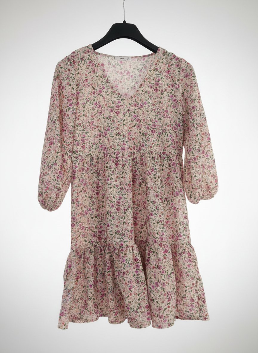 Robe mango fleurie 
