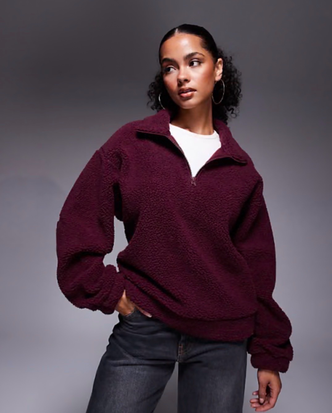 Cute Burgendy Sweater 