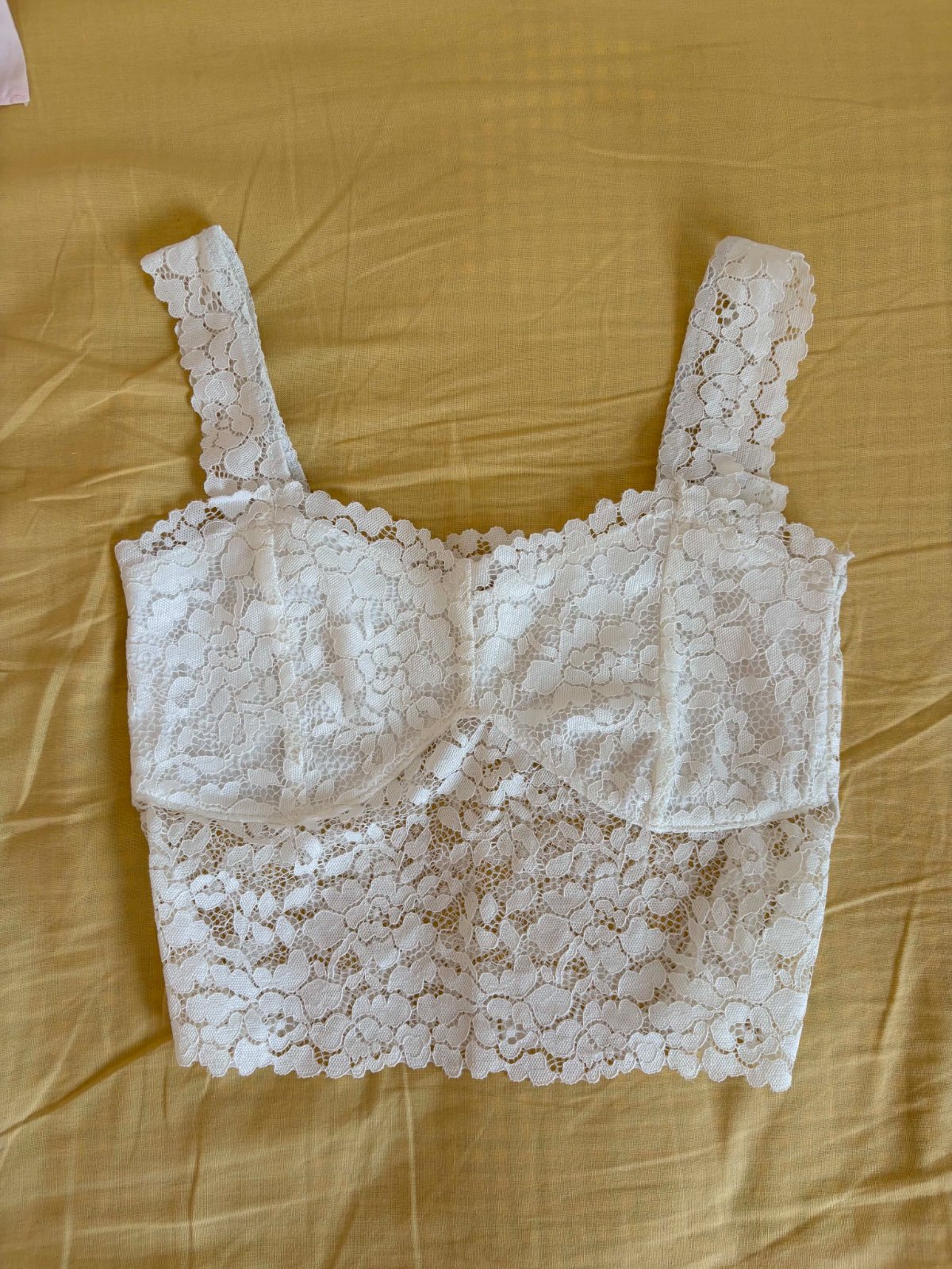 Lace white top