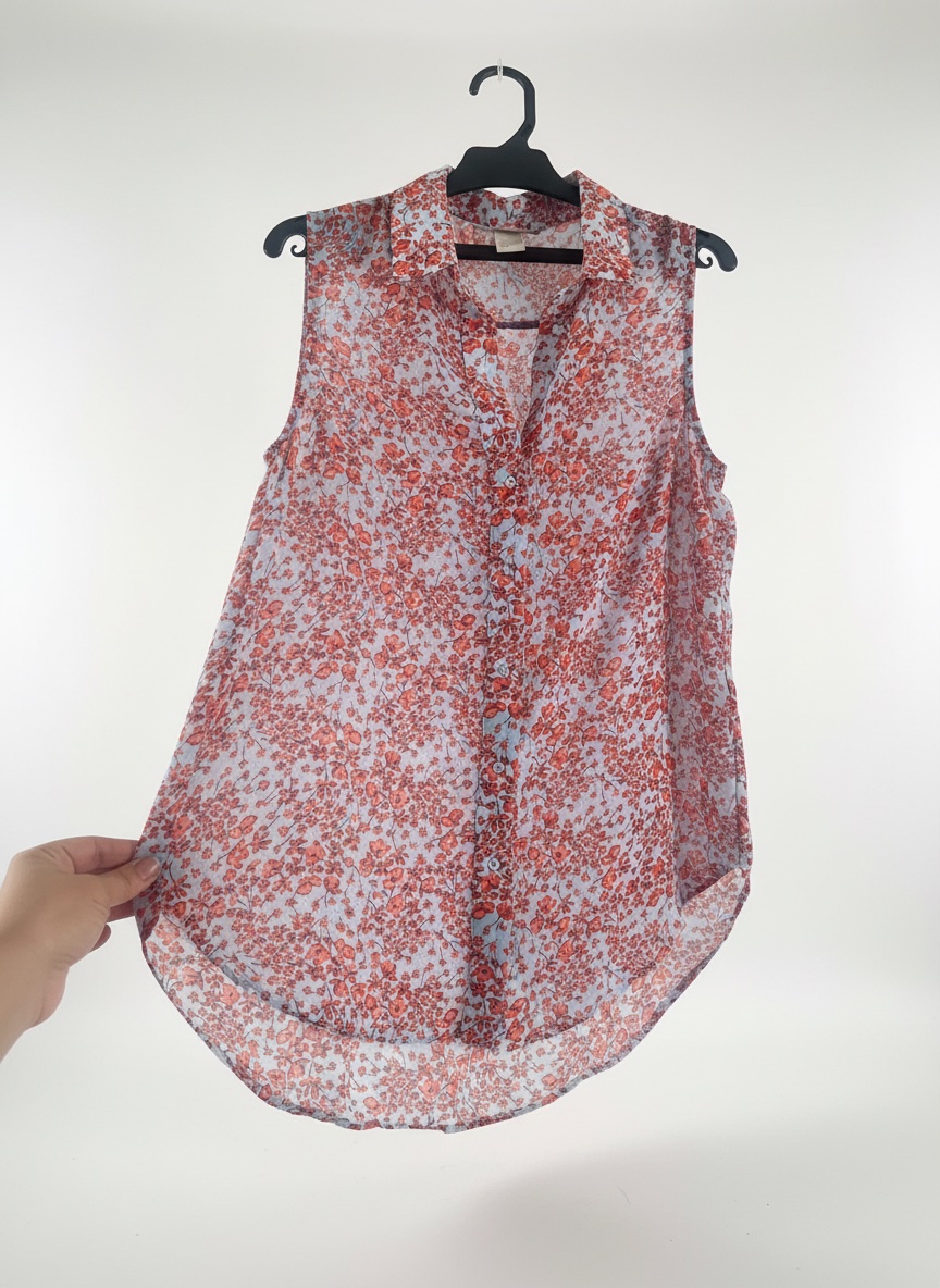 Chemise én fleur rose