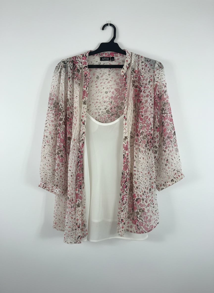 Chemise rose et blanc