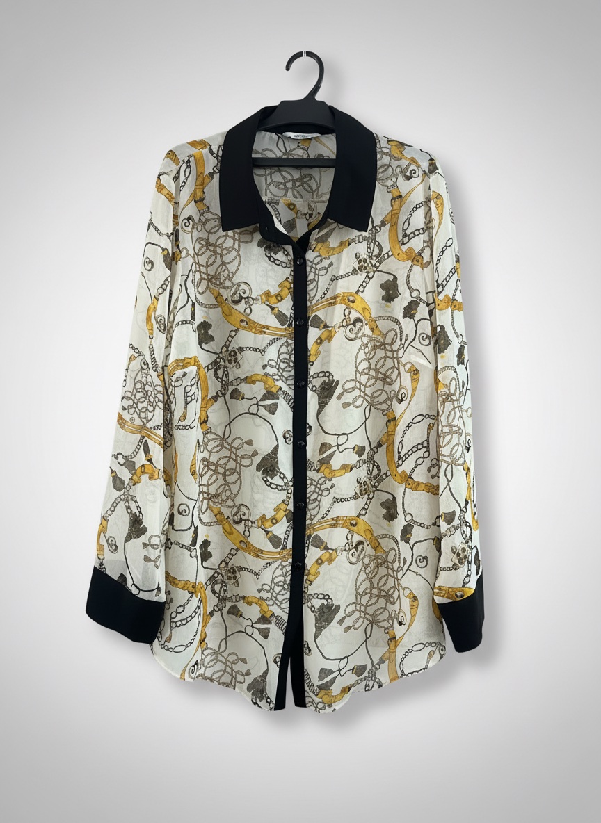Chemise noire et jaune 