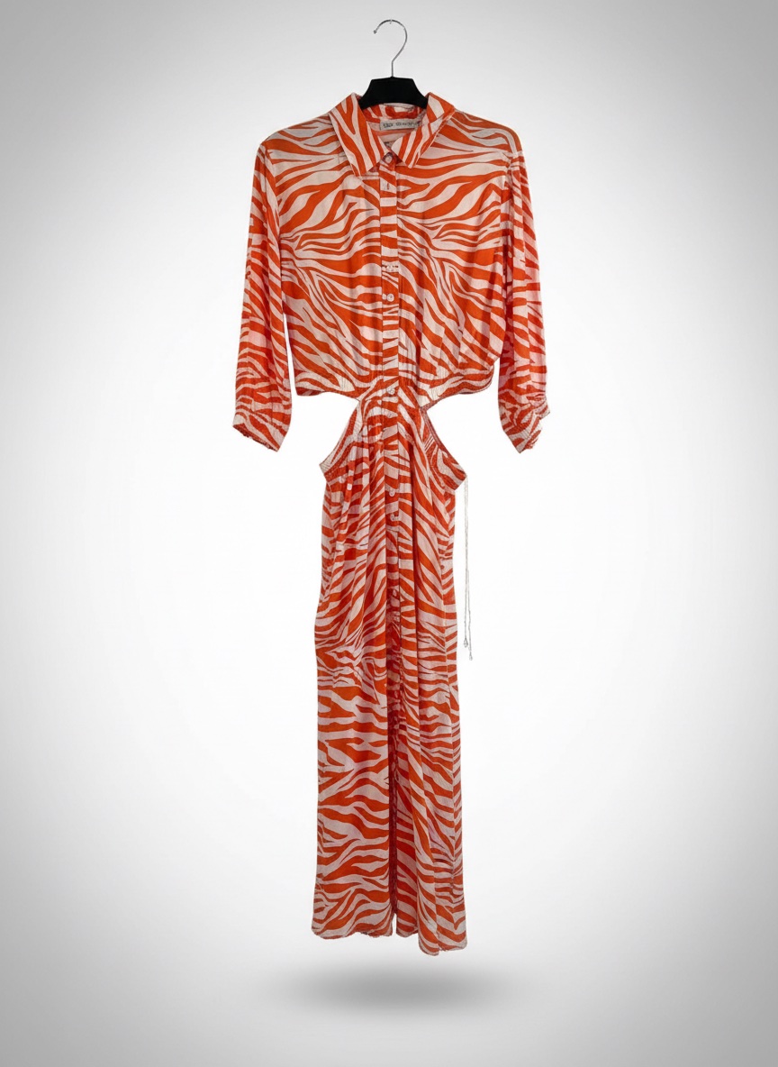 Robe oranger mahloula min les cotee