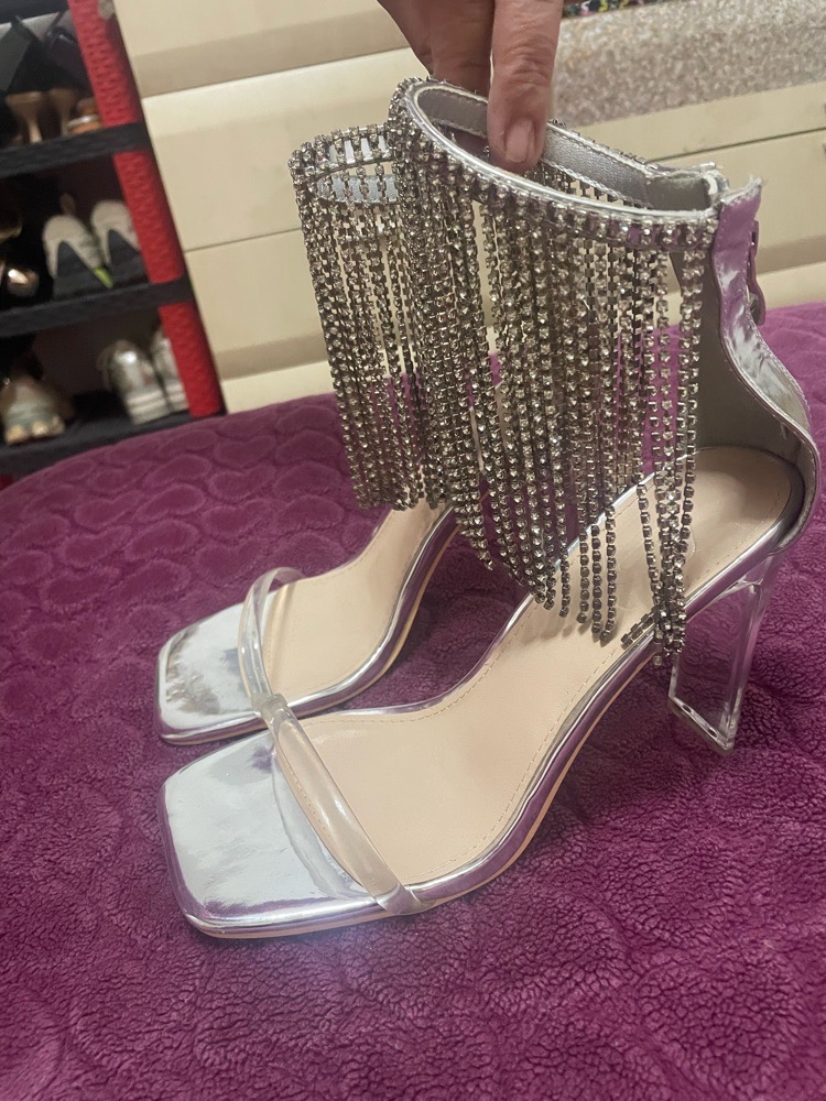 Chaussure soiree en argent