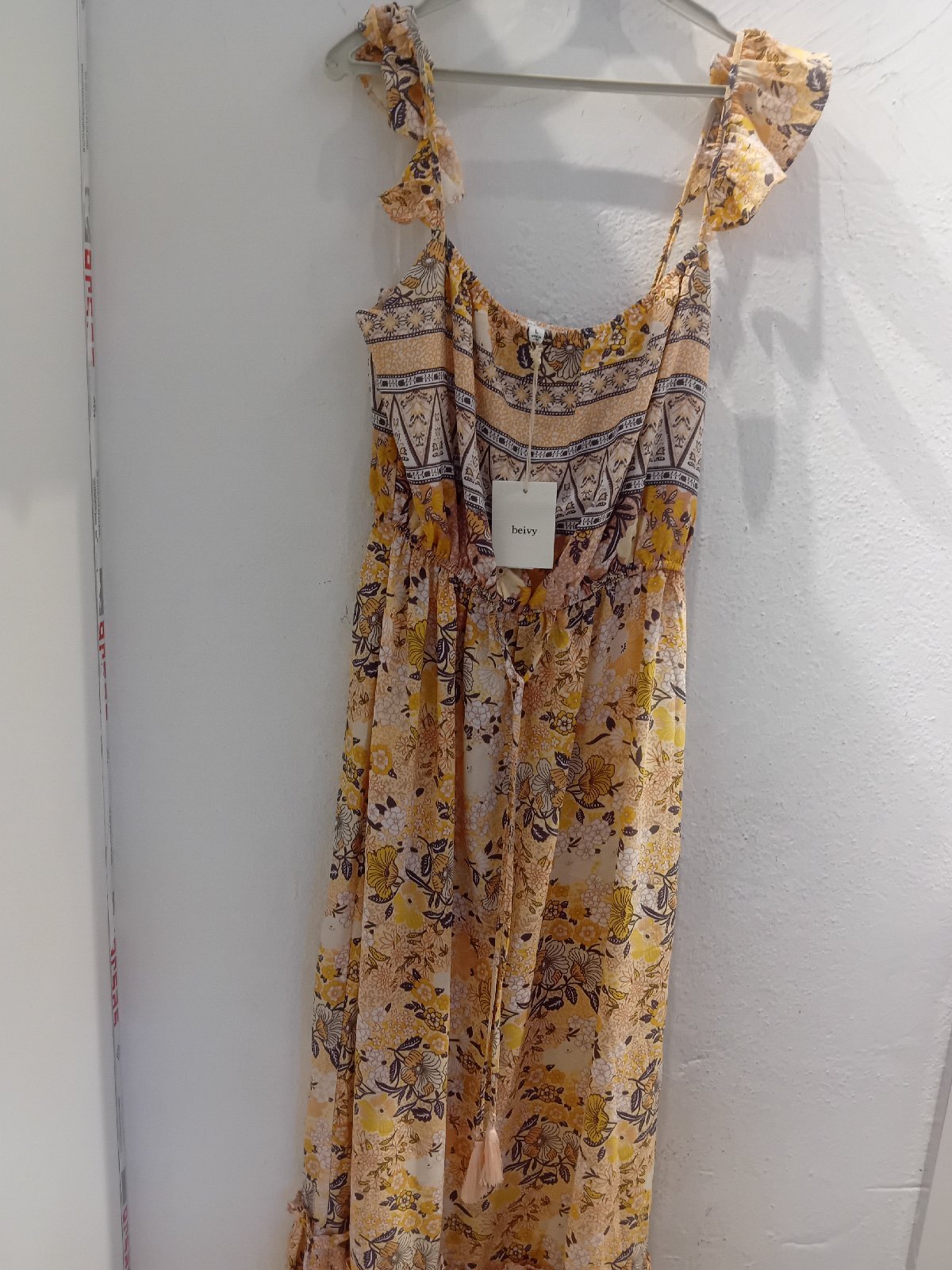 Maxi robe jaune creme