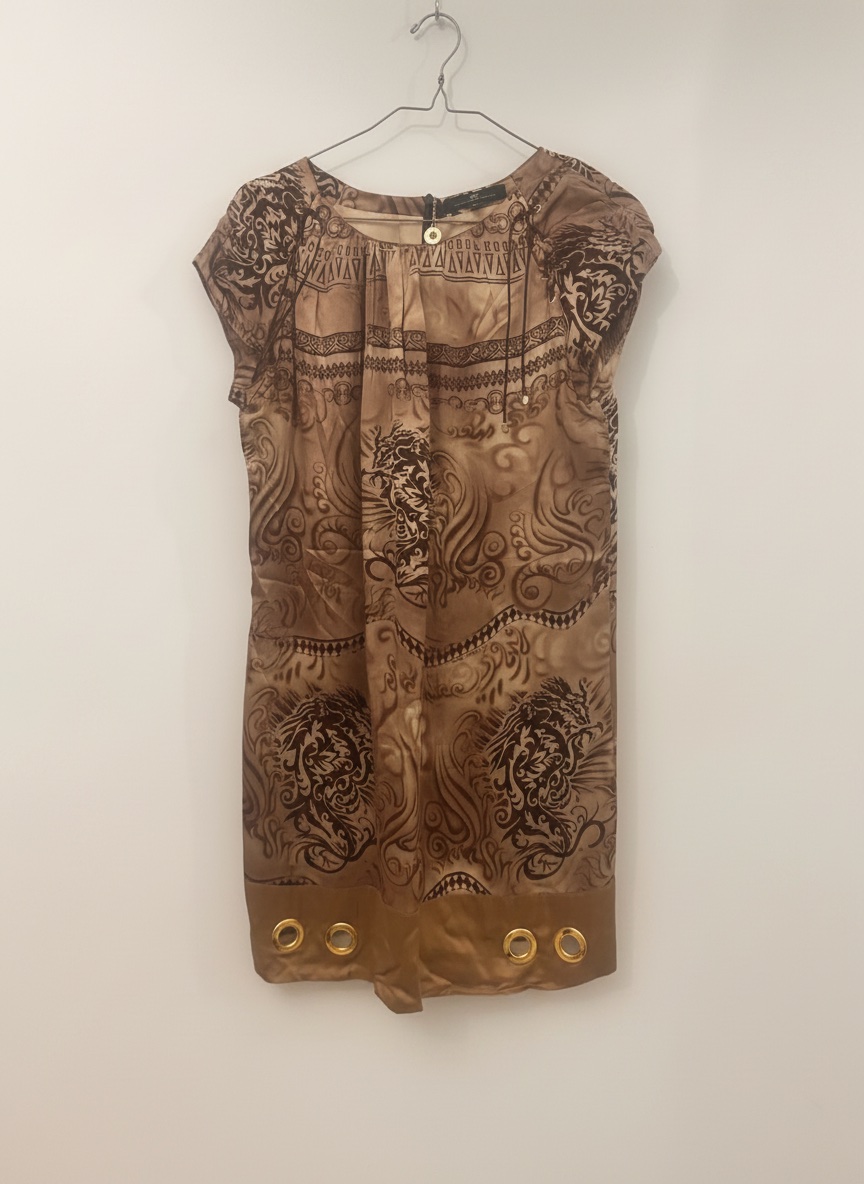Robe courte marron 