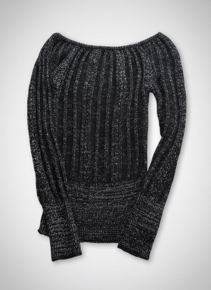 Pull noir avec lurex argent 