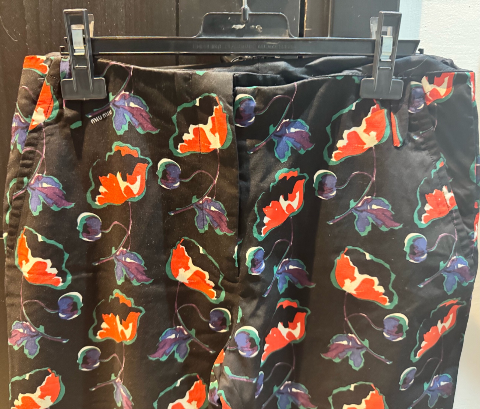 Pantalon fleuri miu miu