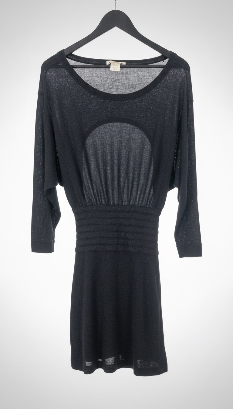 Robe en maille bleue marine 