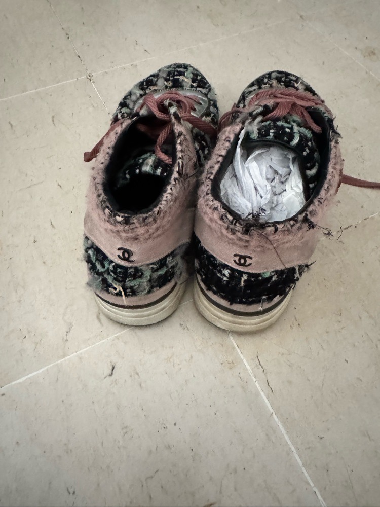 Baskets en tweed chanel originales